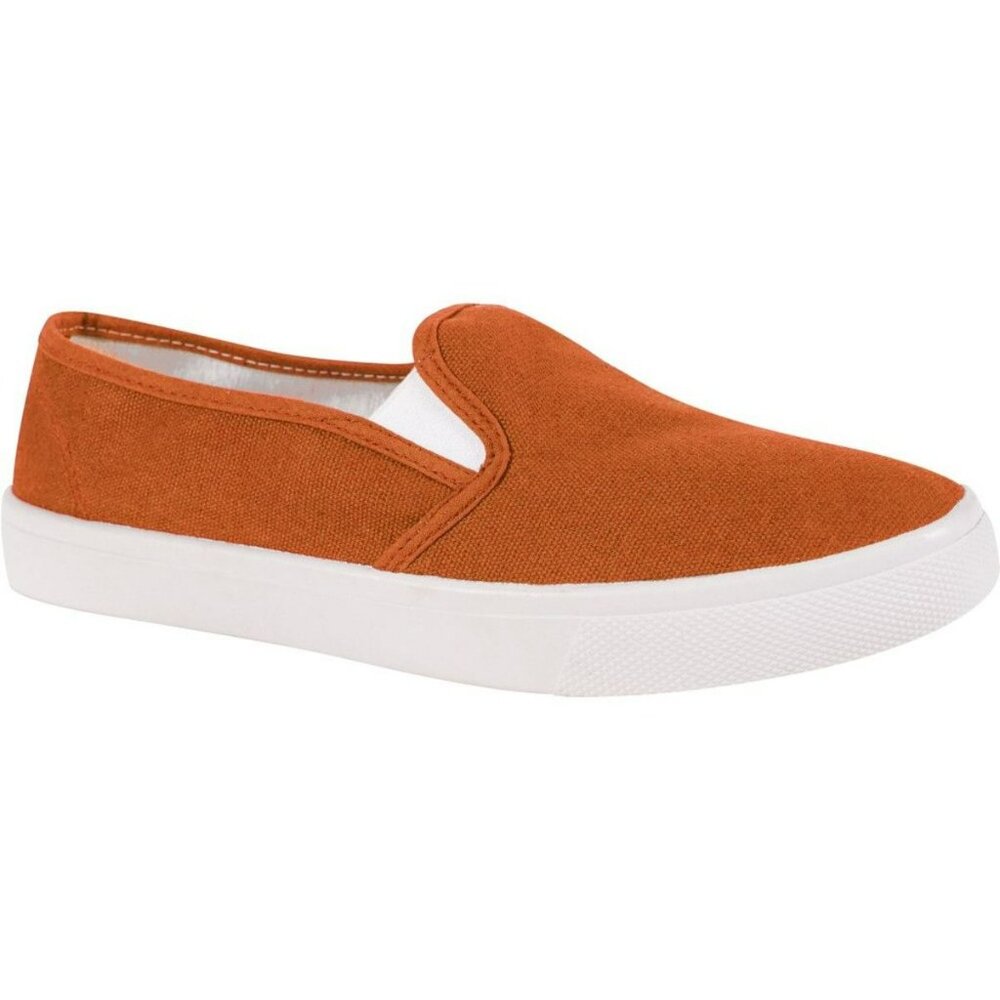 Bob Barker Durable Canvas Deck Step-in Prison Inmate Shoe M5/W7 Orange 255-OR